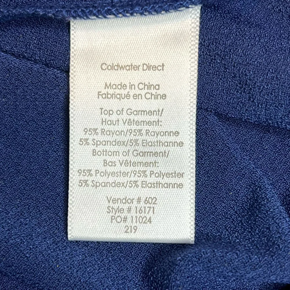 Coldwater Creek NWT blue and white striped sleeveless maxi dress size M